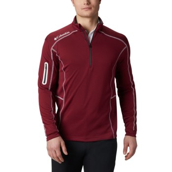 Pánské Svetry Columbia Omni-Wick Shotgun Quarter-Zip Tmavě Červené QHMYAV928